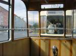 Im Beiwagen des Rekozuges bei der Themenfahrt im Oktober 2009